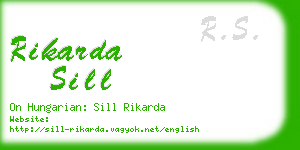 rikarda sill business card